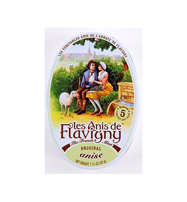 Les Anis de Flavigny Original Anis Hard Candy 1.75-ounce (50g) Tins (Pack of 2)