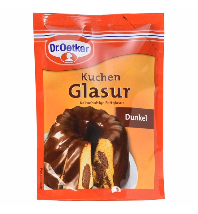 Dr Oetker Dunkel Kuchen Glasur 125g/4.4oz Dark Chocolate Icing
