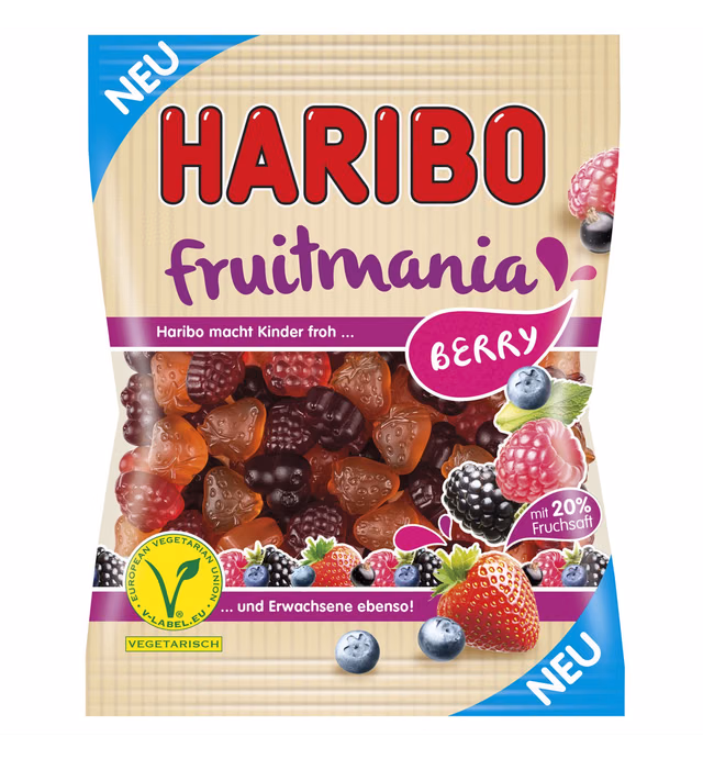 Haribo Fruitmania Berry 1 Pack 175g Imported from Germany