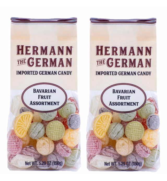 Generic Hermann the German Hard Candy - Imported - Pack of 2 (Bavarian Fruit Candy Assortment)