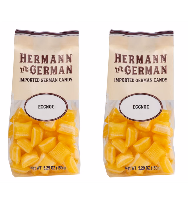 Hermann the German Hard Candy - Imported - Pack of 2 (Eggnog)