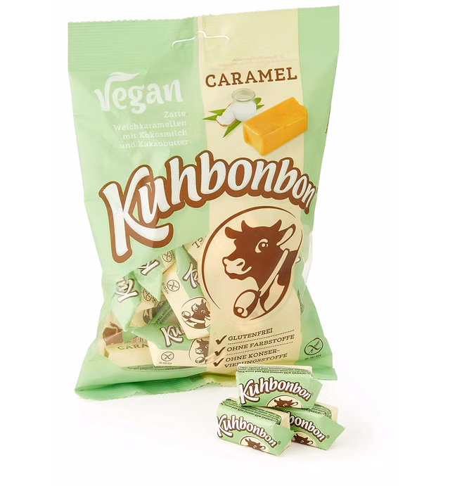 Vegan soft Caramels with Coconut Milk - Kuhbonbon Candy Vegan 165g / Germany