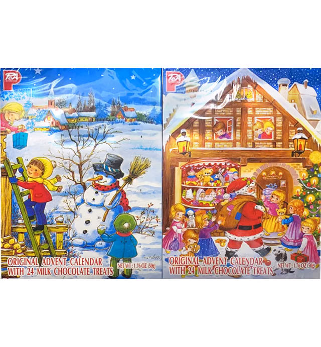 Two Pack - Chocolate Advent Calenders 1.76 oz