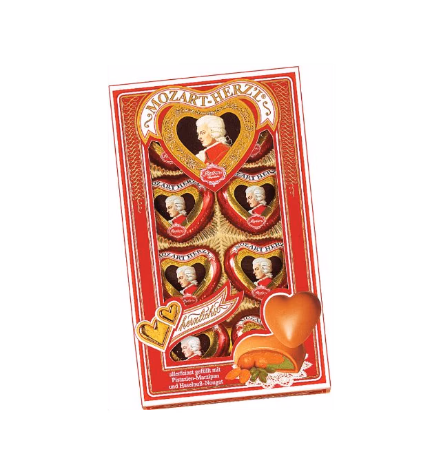 Reber Mozart Hearts 8 Piece Gift Box, 2.8 Ounce