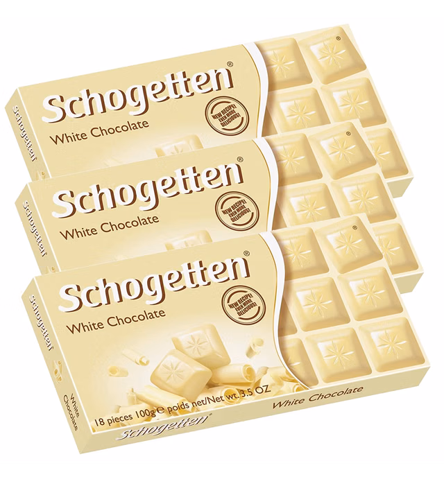 Schogetten German Chocolate (Pack of 3) (White Chocolate),100 grams