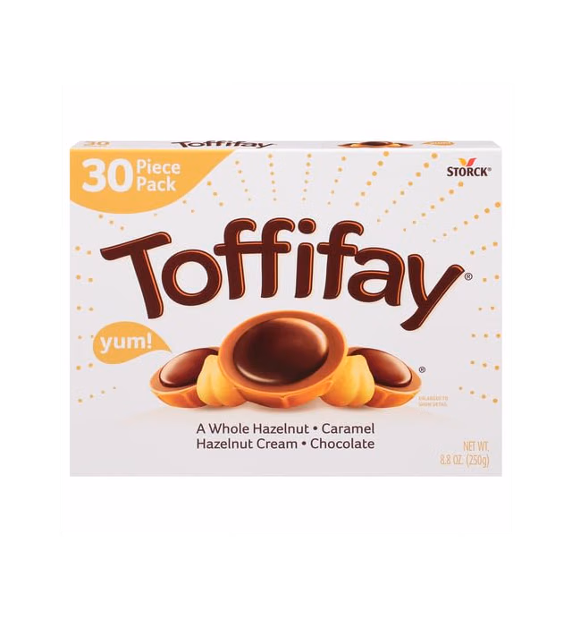 Toffifay - Caramel, Hazelnut, and Chocolate Chew - 30 pieces (8.8 oz)