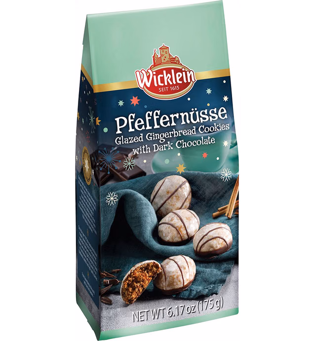 Wicklein Pfeffernusse Glazed Gingerbread With Dark Chocolate Bag, 6.17 oz