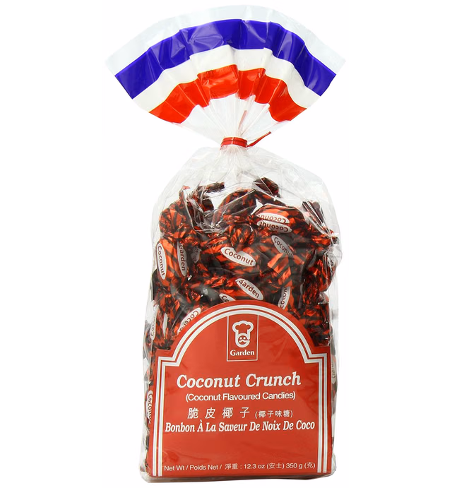 Garden Crunch Candy, Coconut, 12-Ounce