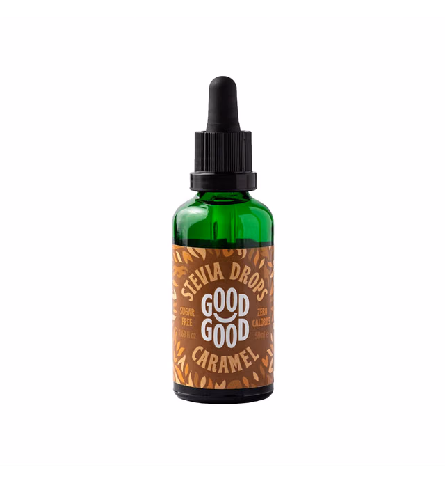 Caramel Stevia Drops by Good Good (1.7 Fl oz / 50ml) - Low Calorie, Low Carb & Sugar Free - All Natural - Diabetic Friendly - No Aftertaste