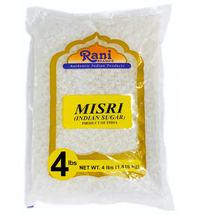 Rani Misri (India Sugar Crystals) 64oz (4lbs) 1.81kg ~ All Natural | Gluten Friendly | No Colors | Vegan | Indian Origin