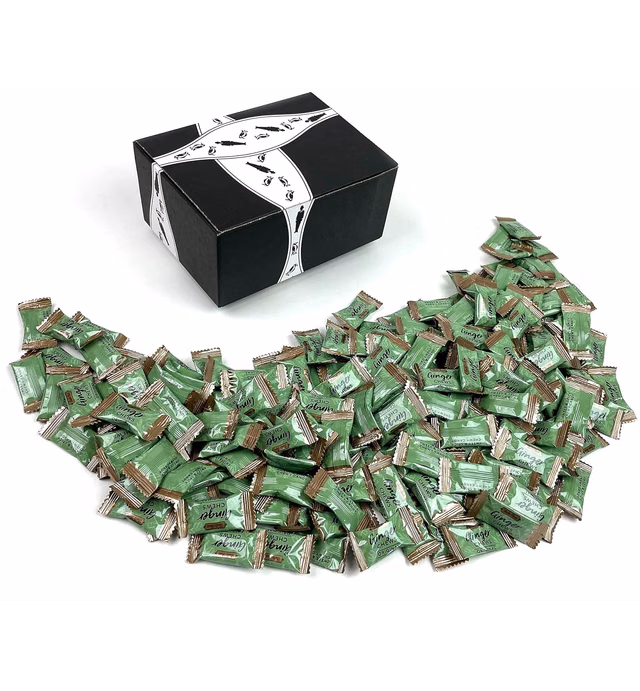 Bali's Best Spicy Original Chewy Ginger Candy, 2 lb Bag in a BlackTie Box
