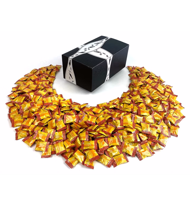 Bulk Double Strength Hard Ginger Candy, 3 lb Bag in a BlackTie Box