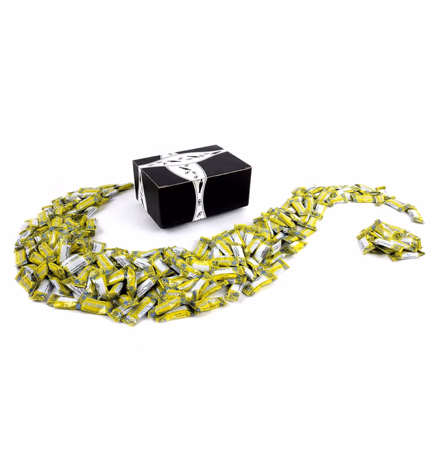Gem Gem Zesty Lemon! Ginger Candy, 2 lb Bag in a BlackTie Box