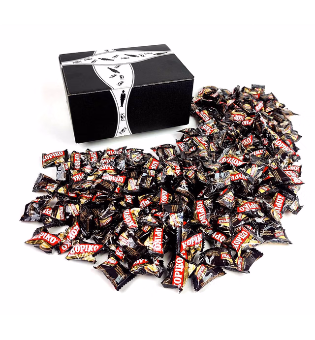 Kopiko Cappuccino Hard Candy, 2 lb Bag in a BlackTie Box