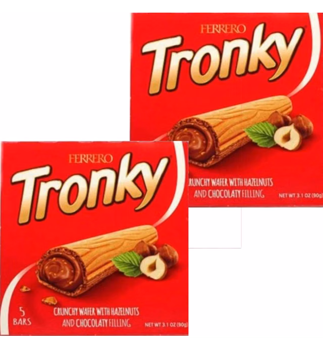 Ferrero Tronky Hazelnuts Chocolate Filling 2 Pack 10 Bars