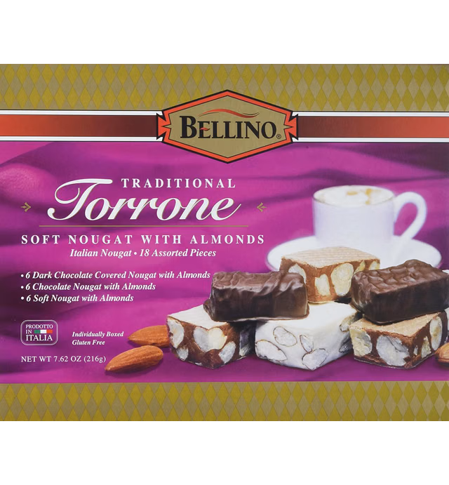 Bellino Assorted Torrone (Nougat) Candy, 6.35 Ounce Box