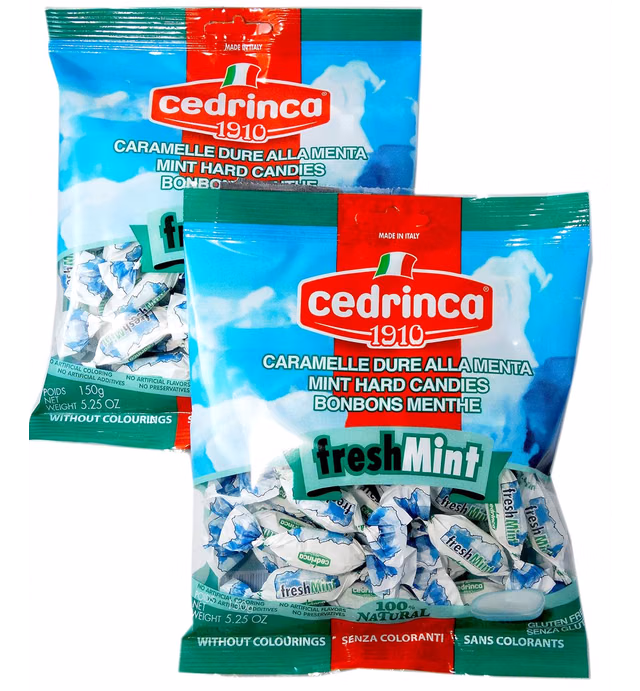 Cedrinca - Fresh Mint Hard Candies, (2)- 5.25 oz. bags