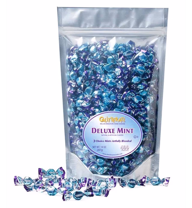 Glitterati DELUXE MINT, 1lb. “Party” Pack – Italian Miniature Hard Candies, Deluxe Quality