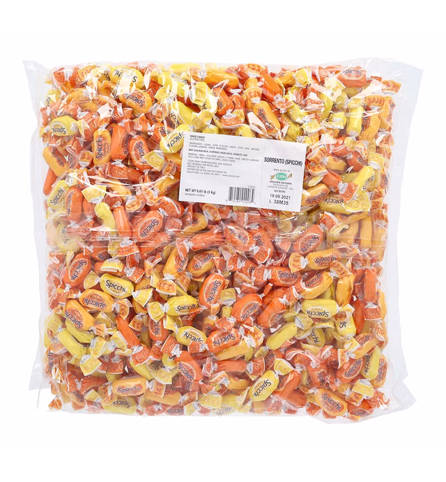 Fida Spicchi Sorrento Italian Hard Candy Bulk Bag, Citrus, 6.61 Pound