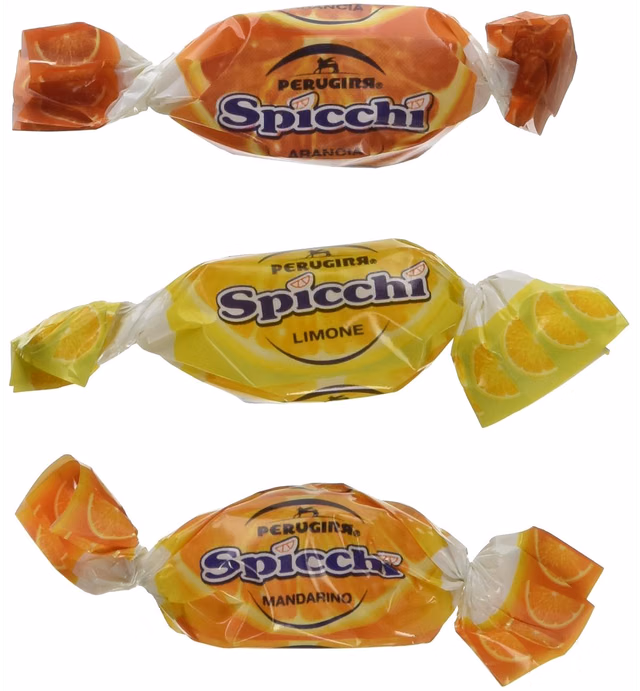 Perugina Sorrento Spicchi Hard Candies (1lb Bag Includes Tangerine, Lemon, and Orange Flavors)