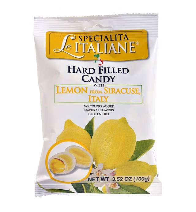Serra Hard Filled Candy with Lemon from Siracuse, 3.52 Ounce (Pack of 6)