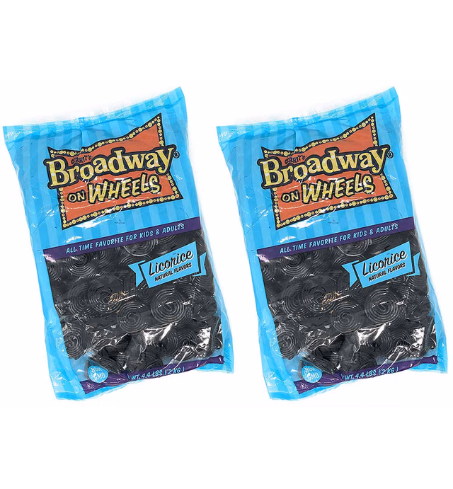 Italian Black Licorice Wheels | Bulk Candy | Natural Colors and Flavors, GMO Free | 8.8 Pounds