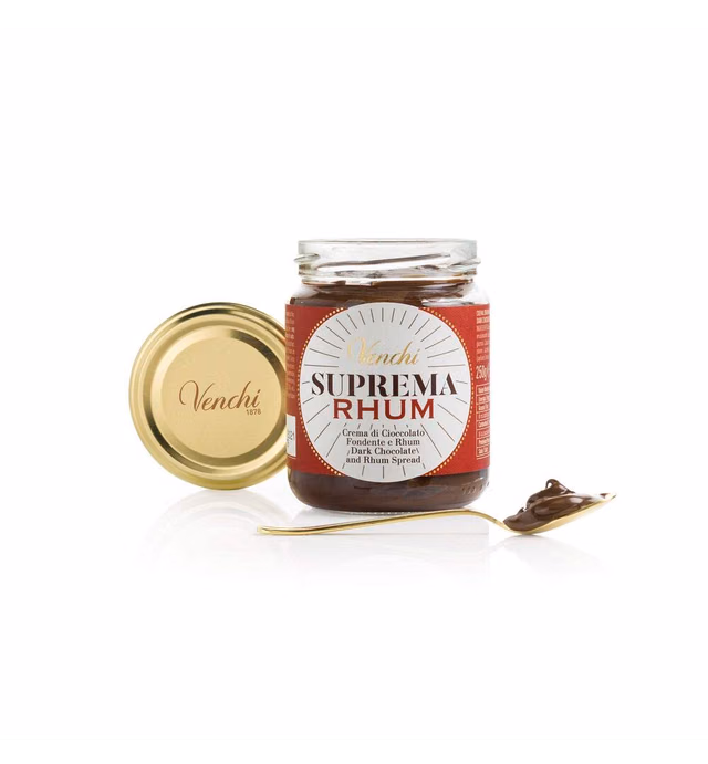 Venchi - Dark Chocolate Spreadable Cream with Rhum, 8.81oz - Gluten Free