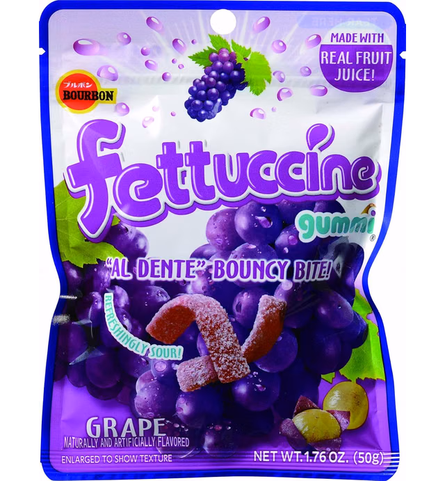 Bourbon Fettuccine Gummi Grape (10-pack), 10 x 1.76 oz.