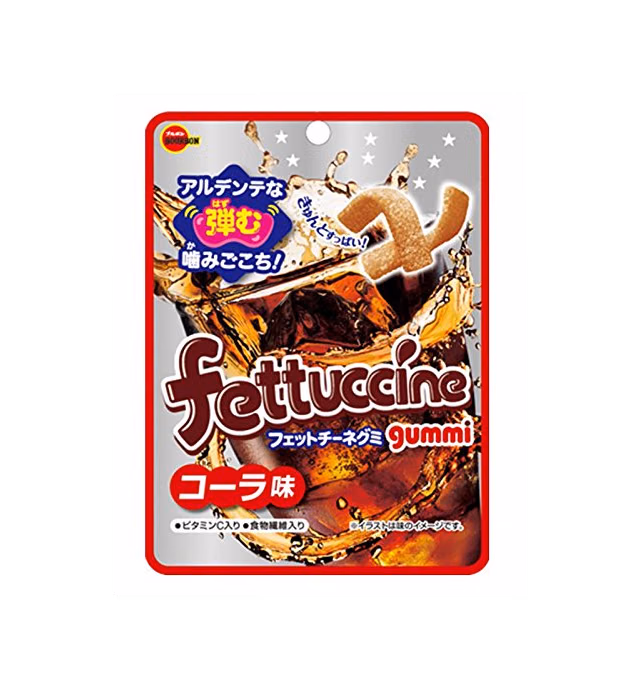Bourbon Japan Fettuccine Gummi Gummy Chewy Candy Cola Flavor, 1.76 Ounce