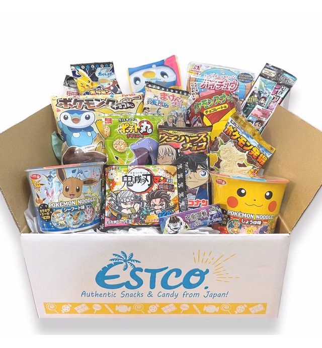 ESTCO. Japanese Anime Assorted Snack Box, Japanese Snacks and Candy, Limited Edition From Japan