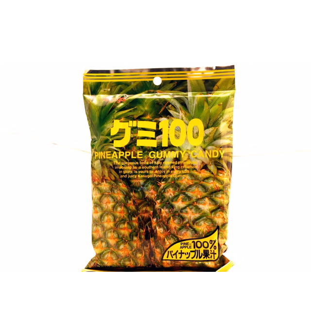 Japanese Fruit Gummy Candy from Kasugai - Pineapple - 107g
