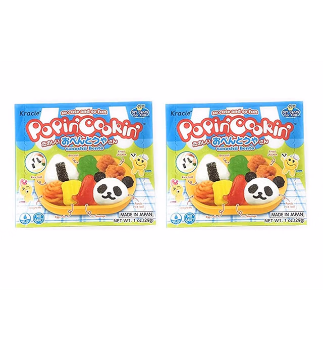 Kracie Popin Cookin Tanoshii Bento DIY Candy (2 Pack, Total of 2oz)