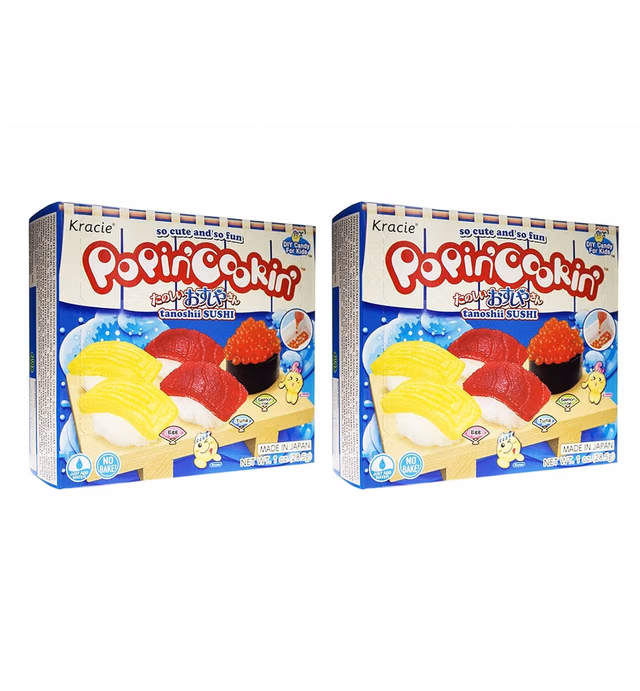 Kracie Popin Cookin Tanoshii Sushi DIY Candy (2 Pack, Total of 2oz)