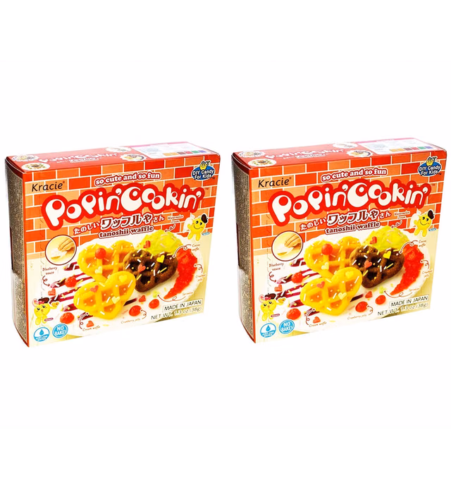 Kracie Popin Cookin Tanoshii Waffle DIY Candy (2 Pack, Total of 2.6oz)