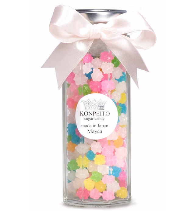 Crystal KONPEITO Glass Bottle Japanese Sugar Candy Ai series (Rainbow)