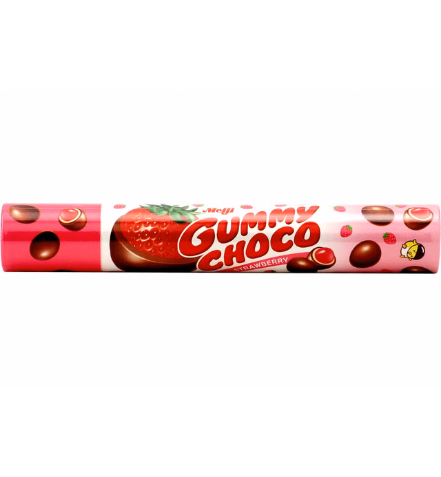 Meiji Gummy Choco Strawberry, 2.86-Ounce Tubes (Pack of 6)