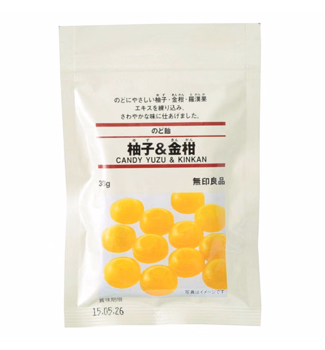 Muji Candy Yuzu & Kinkan 38g Each 5 Packs