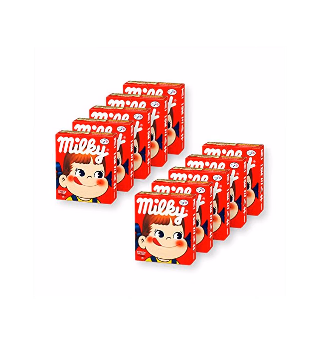 Milky (Japanese Milk Candy) 10 Box Set (7 pieces containing in a box), Ninjapo Wrapping