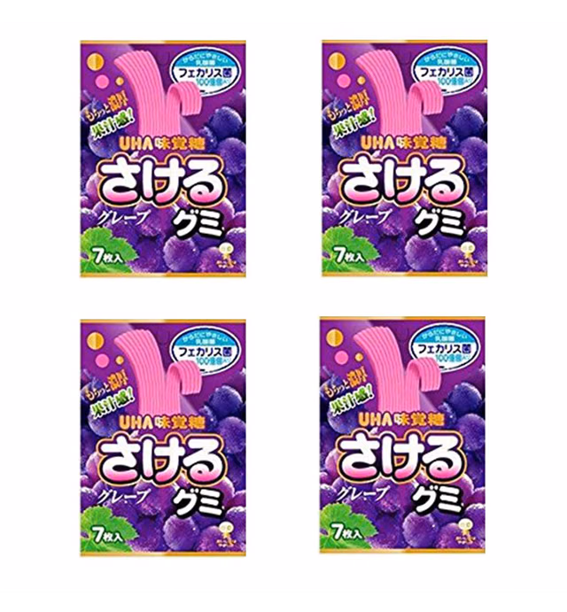 Sakeru Gummy Candy Grape Taste 1.2oz 4pcs Japanese Uha-mikakuto Ninjapo™ Japan