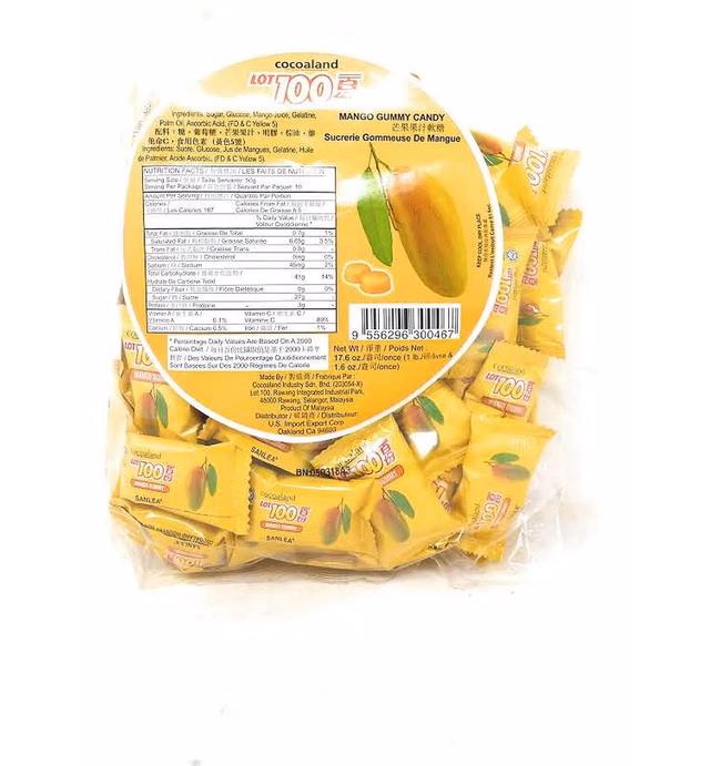 Cocoaland Mango Gummy Candy, 17.6oz (1lb)