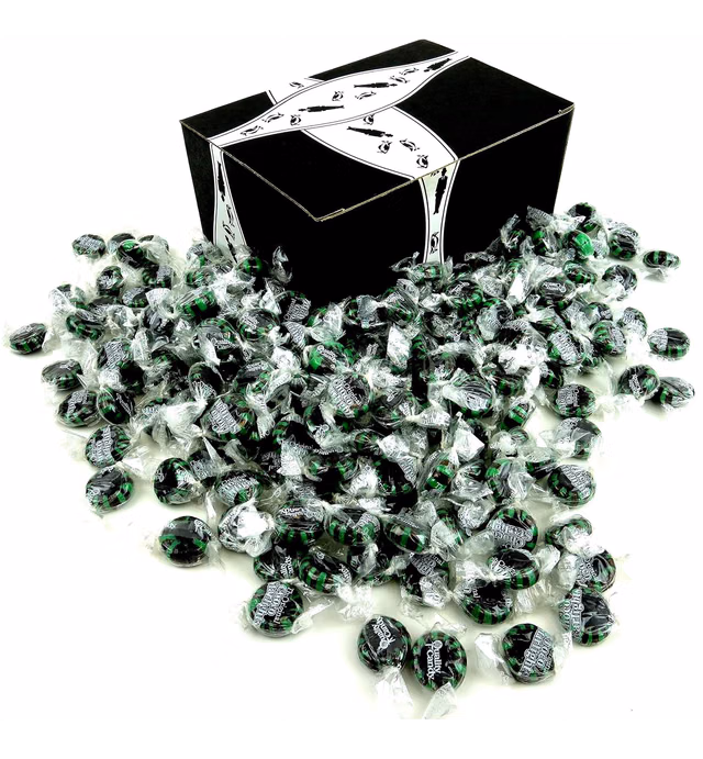 Choco Chocolate Starlight Mints, 2 lb Bag in a BlackTie Box