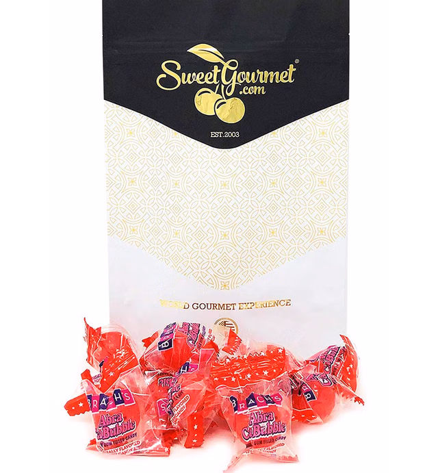 SweetGourmet Abracabubble Cherry Hard Candy With Gum Center | Brach's Bulk Wrapped Candy | (1Lb)