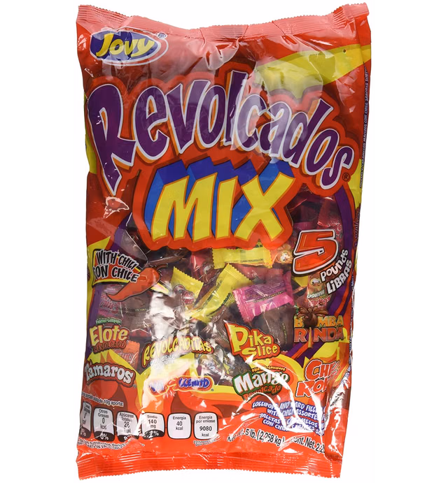 Jovy Revolcaditos Mix Assorted Flavored Candies with Chili| 5lb Bag | Mexican Candy