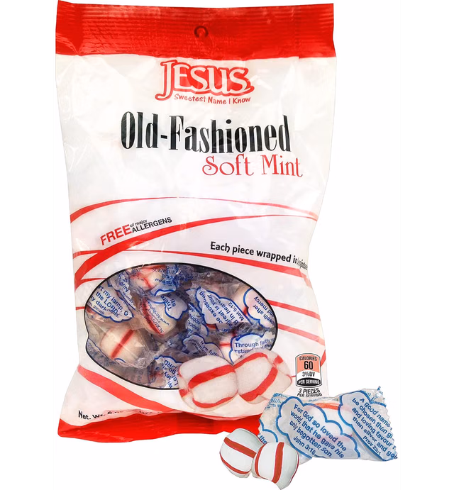 Scripture Candy, Old-Fashioned Soft Peppermint Bag, 28 Pieces