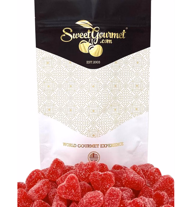 SweetGourmet Cinnamon Jelly Hearts Candy | 1 Pound