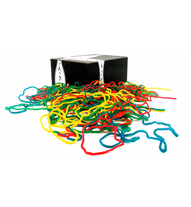 Gustaf's Rainbow Laces, 2 lb Bag in a BlackTie Box