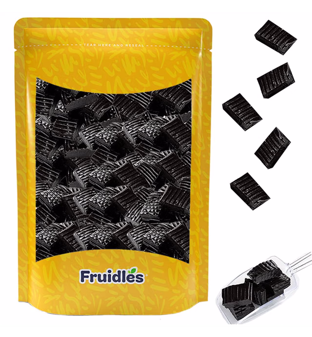 Licorice Tire Tracks Bites, Soft Licorice Candy for Parties, Birthdays, Events, and Much More (Black Licorice, 2 Pounds)