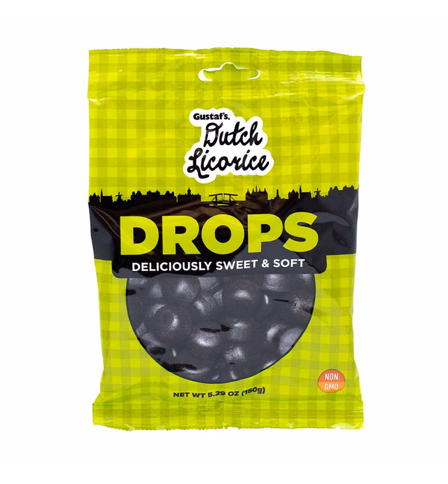 Gustaf's Dutch Licorice Drops, 5.2-Ounce Bags (Pack of 12)