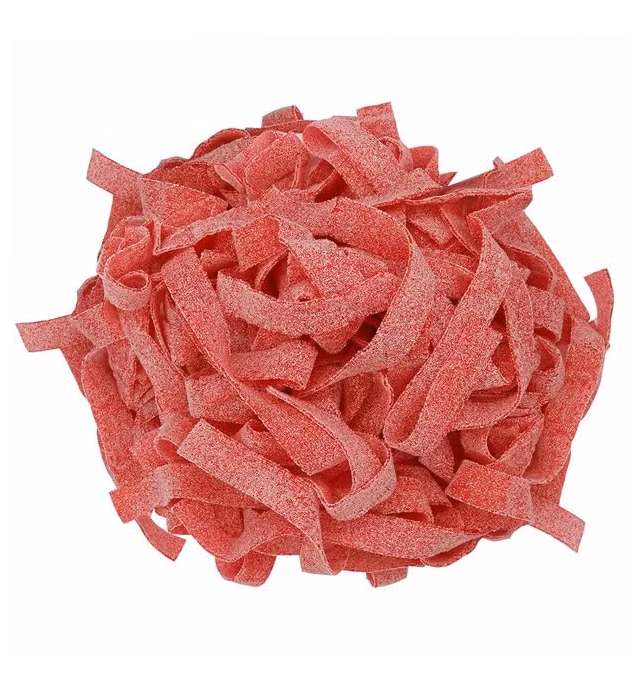 Sour Power Gummy Belts Candy (Sour Strawberry, 1 Pound)