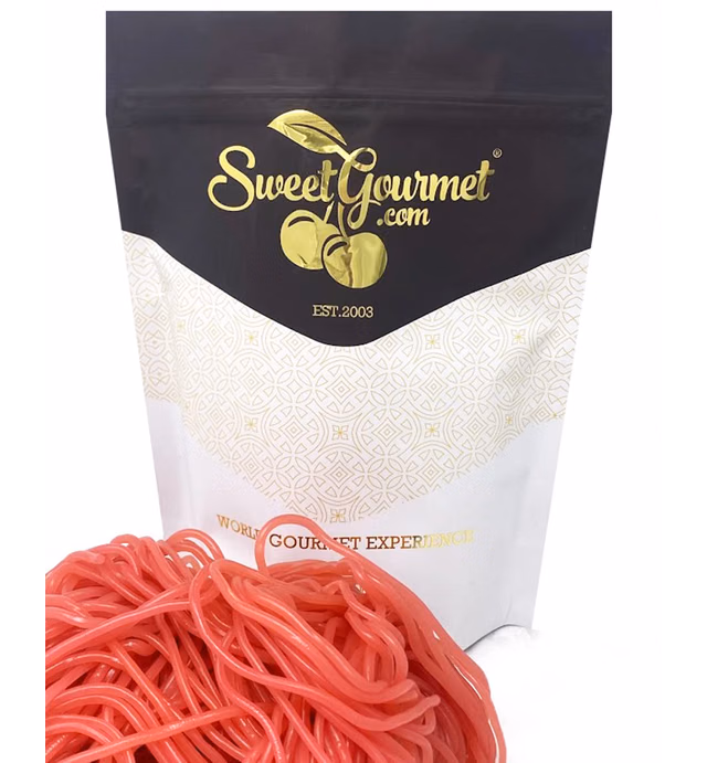 SweetGourmet Dutch Cotton Candy Licorice Laces | Bulk Candy | 1 Pound